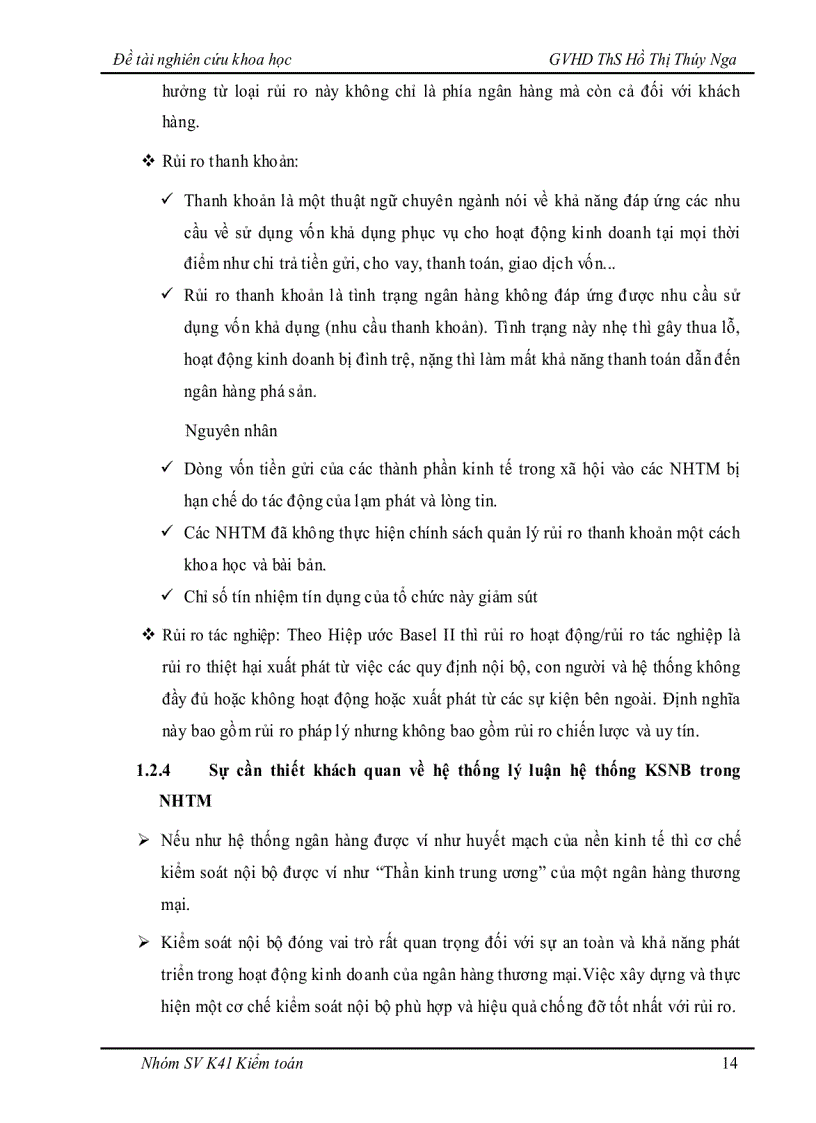 image for page Tìm hiểu hệ thống kiểm soát nội bộ nghiệp vụ cho vay khách hàng doanh nghiệp tại Ngân hàng Techcombank chi nhánh Huế