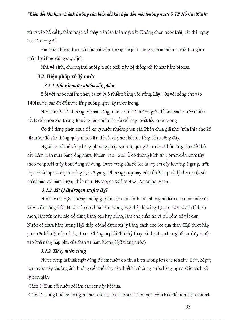 image for page Biến đổi khí hậu và ảnh hưởng của biến đổi khí hậu đến môi trường nước ở TP Hồ Chí Minh