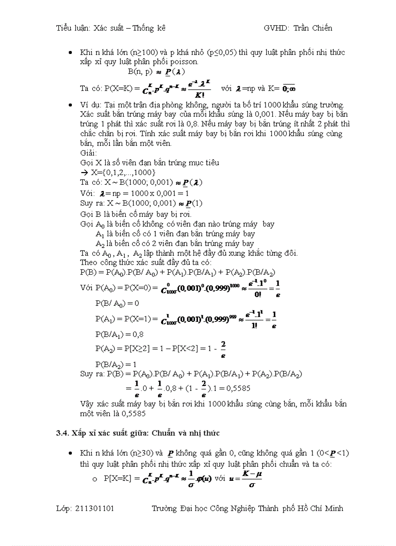 image for page Định lý giới hạn trung tâm các xấp xỉ xác suất và bài tập