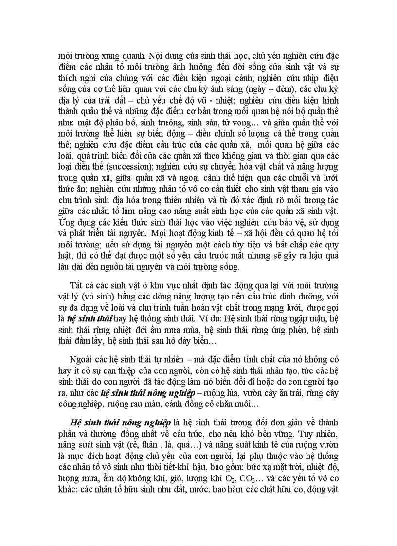 image for page Sinh thái môi trường