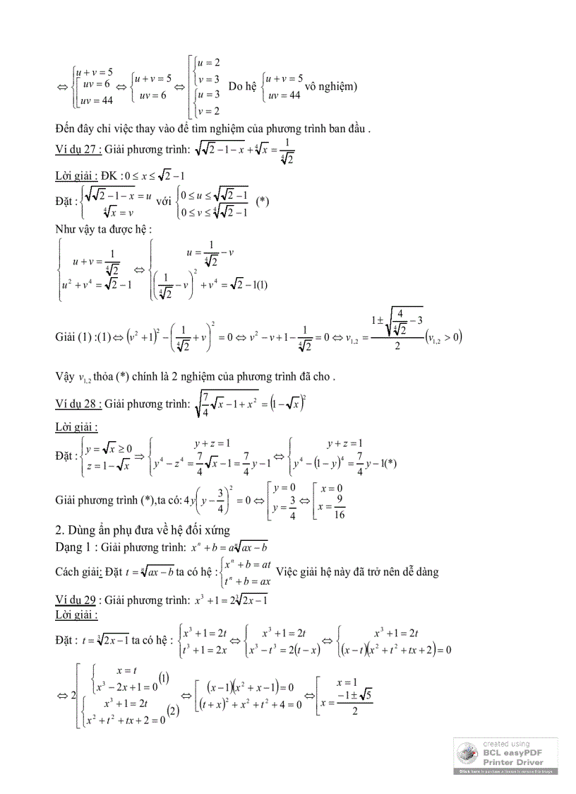 image for page Phương pháp đặt ẩn phụ trong giải phương trình vô tỷ
