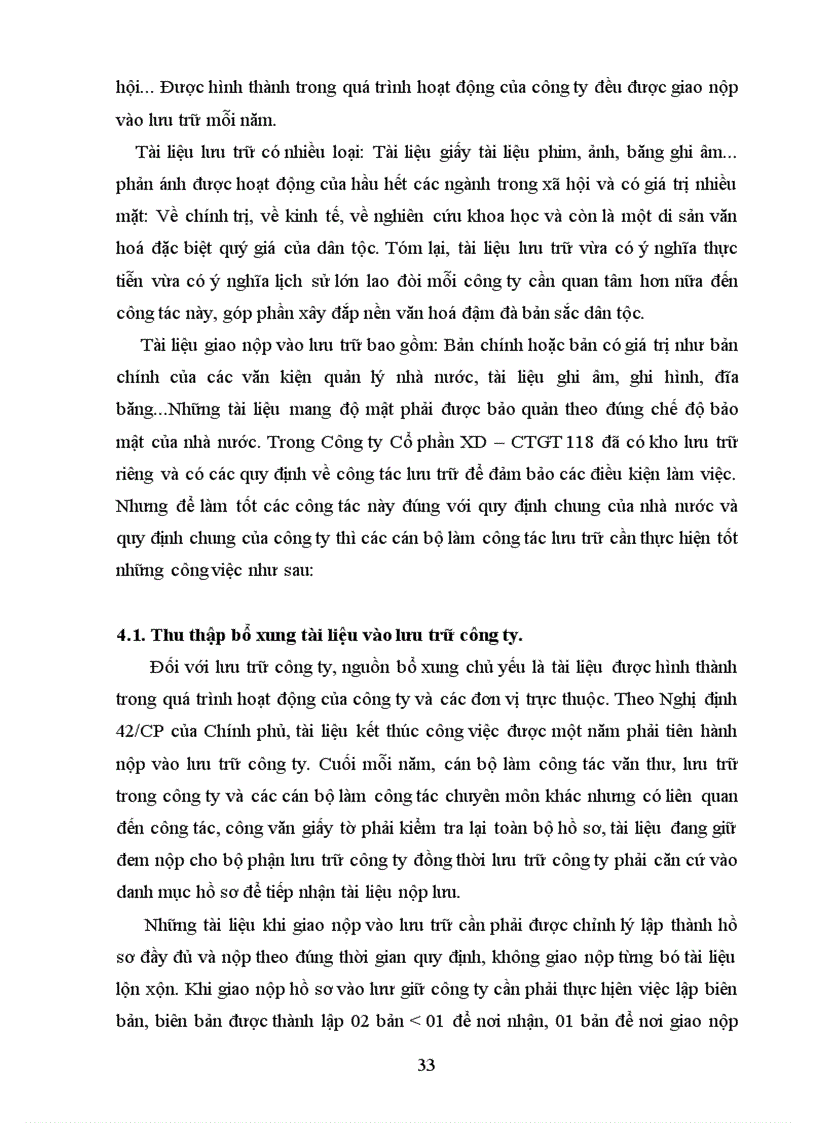 image for page Hoàn thiện công tác thư ký văn thư lưu trữ của CTCP Xây dựng công trình giao thông 118