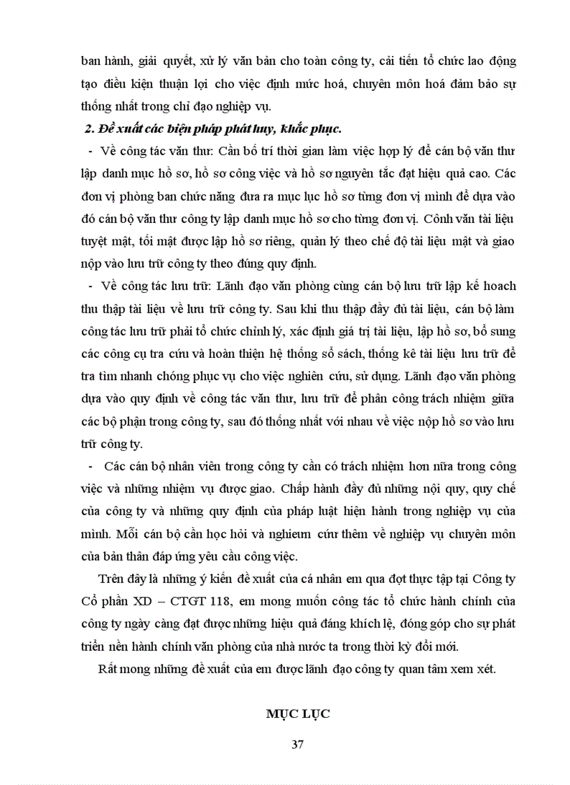 image for page Hoàn thiện công tác thư ký văn thư lưu trữ của CTCP Xây dựng công trình giao thông 118