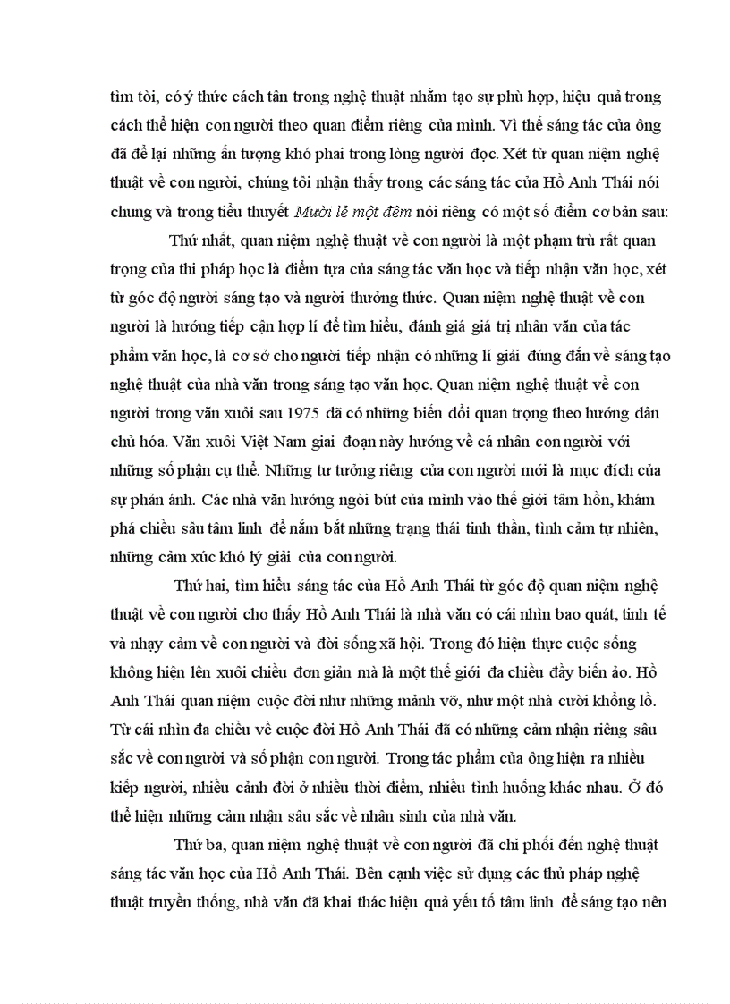 image for page Quan niệm nghệ thuật về con người trong tiểu thuyết Mười lẻ một đêm của Hồ Anh Thái