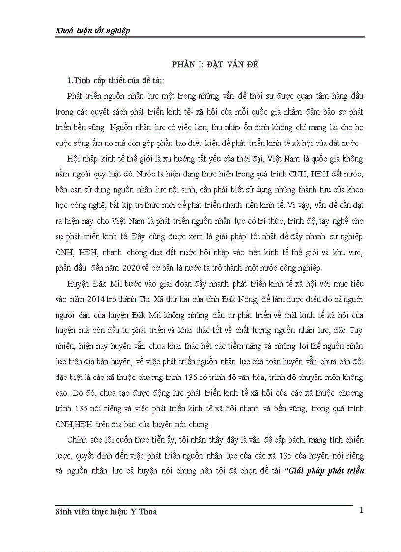 image for page Giải pháp phát triển nguồn nhân lực cho các xã thuộc chương trình 135 tại huyện Đăk Mil tỉnh Đăk Nông