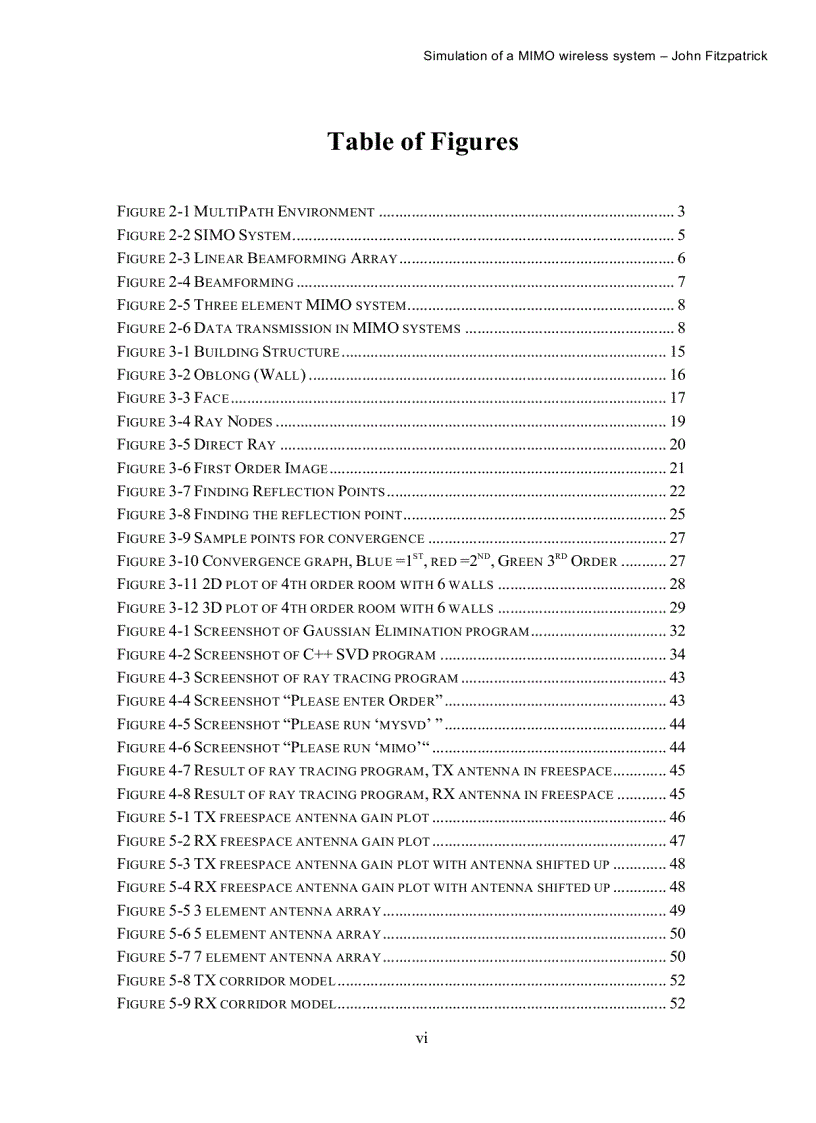 Simulation of a Multiple Input Multiple Output MIMO wireless system