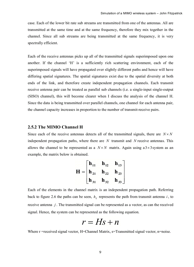 image for page Simulation of a Multiple Input Multiple Output MIMO wireless system