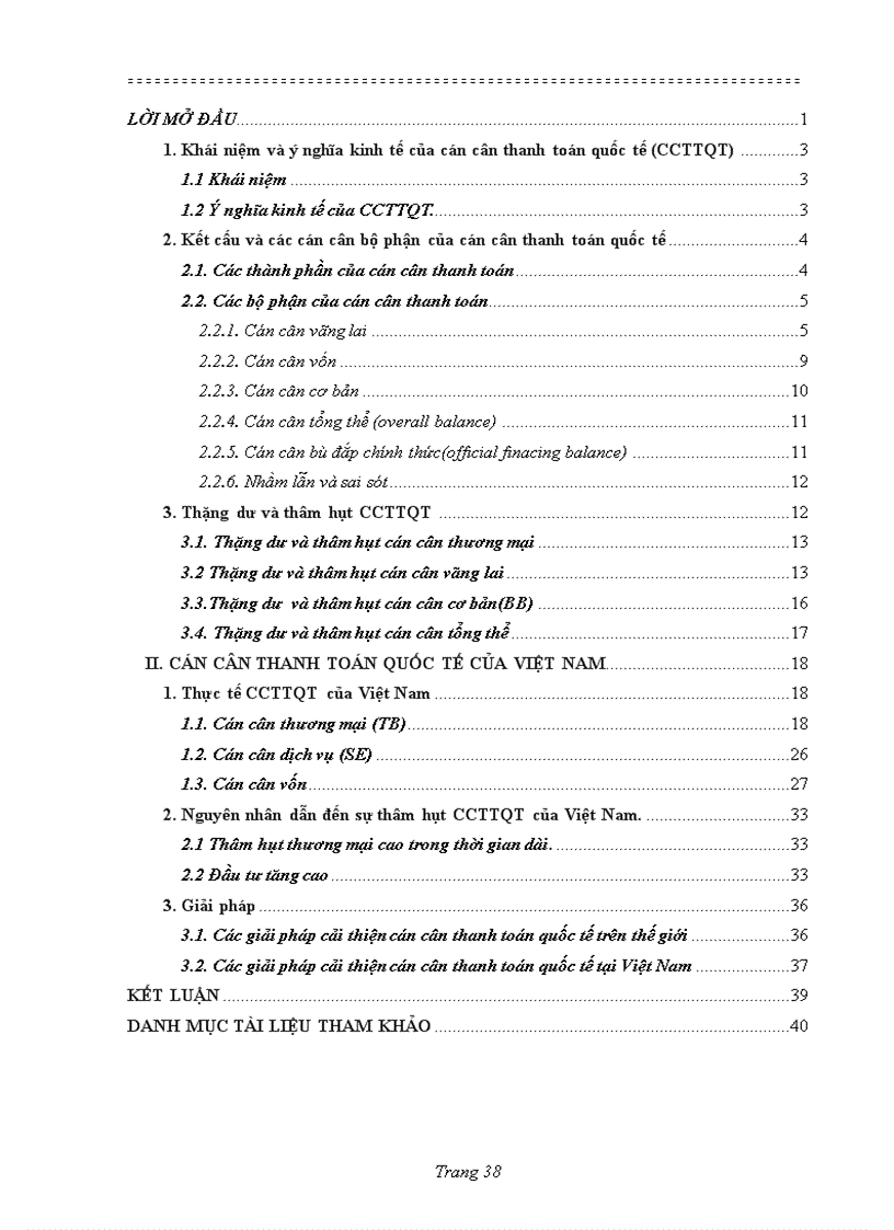 image for page Cán cân thanh tóan quốc tế