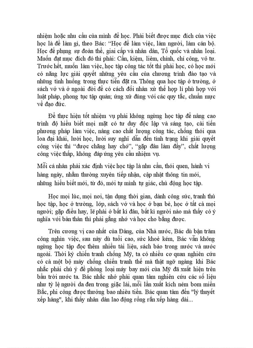 image for page Tư tưởng Hồ Chí Minh về tự học và vận dụng tư tưởng đó trong việc học tập của sinh viên