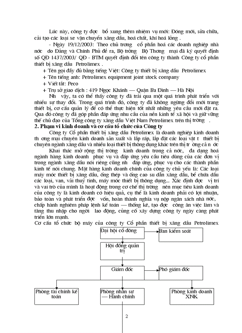 image for page Tình hình kinh doanh nhập khẩu hàng hoá tại công ty cổ phần thiết bị xăng dầu petrolimex