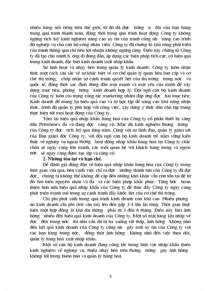 image for page Tình hình kinh doanh nhập khẩu hàng hoá tại công ty cổ phần thiết bị xăng dầu petrolimex