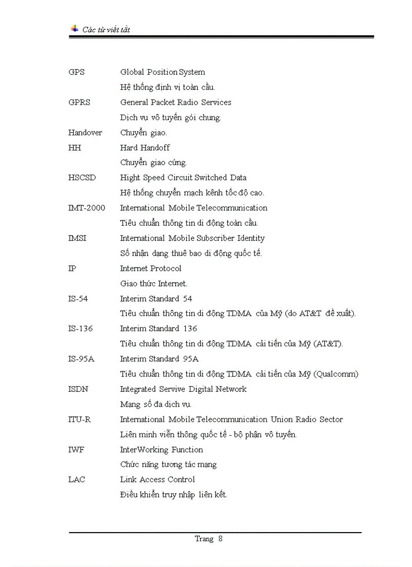 image for page Giới thiệu hệ thống thông tin di động GSM và Công nghệ di động thế hệ ba W CDMA