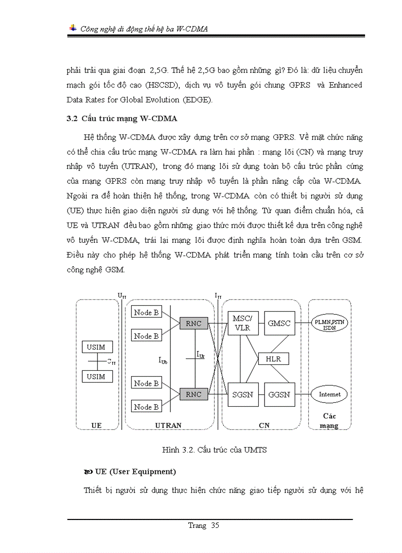 image for page Giới thiệu hệ thống thông tin di động GSM và Công nghệ di động thế hệ ba W CDMA