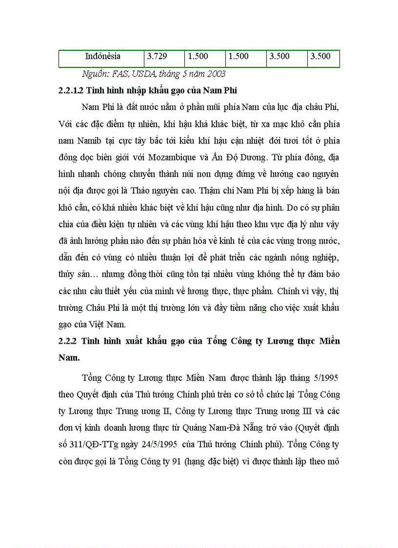 image for page PR cho việc xuất khẩu gạo ra thị trường Nam Phi của Tổng công ty lương thực Miền Nam