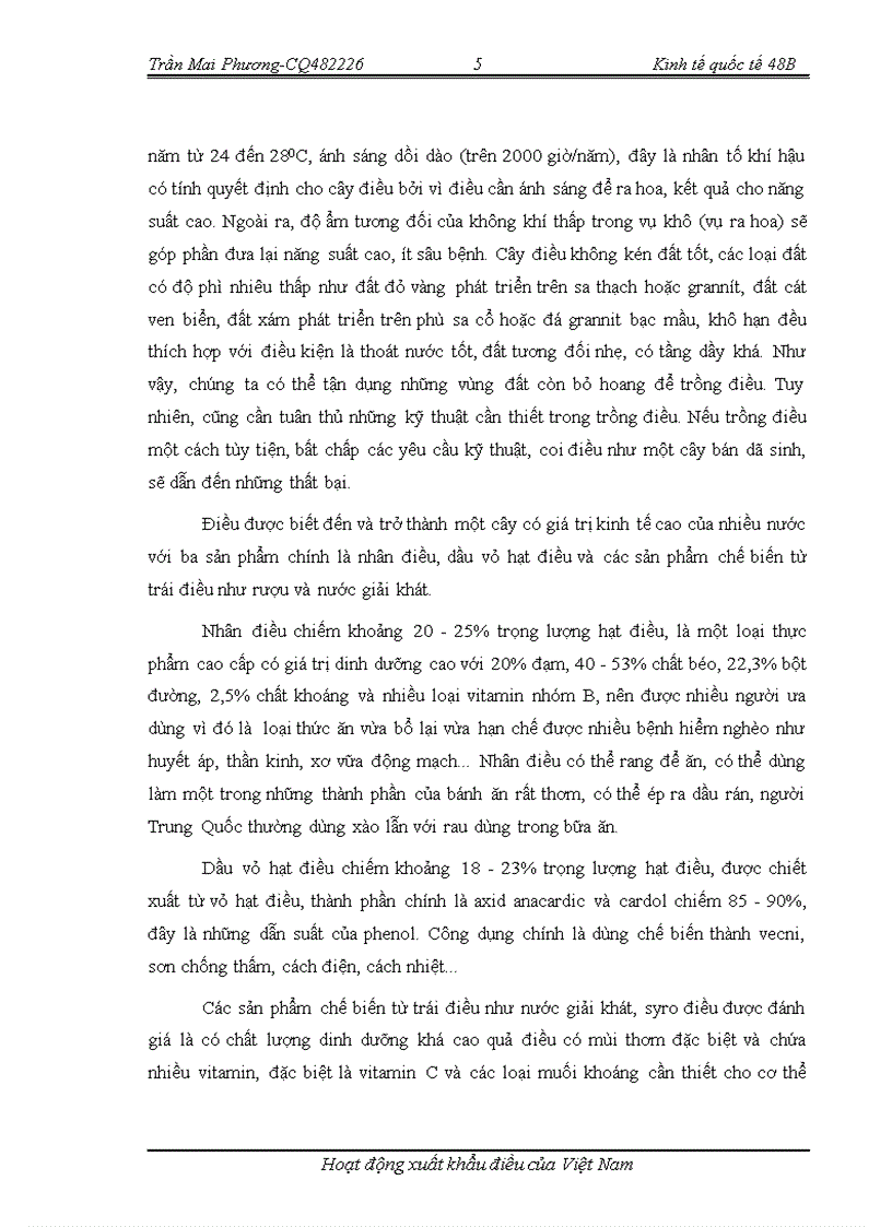 image for page Hoạt động xuất khẩu Điều của Việt Nam