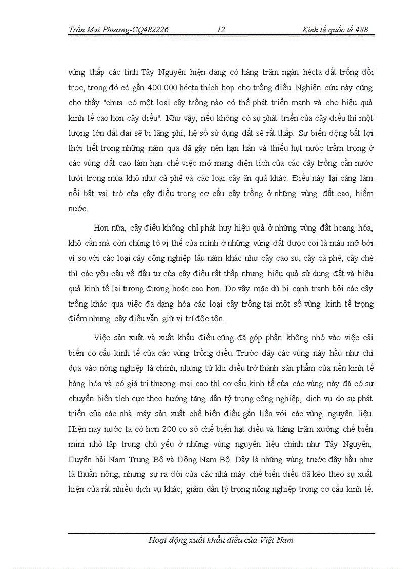 image for page Hoạt động xuất khẩu Điều của Việt Nam