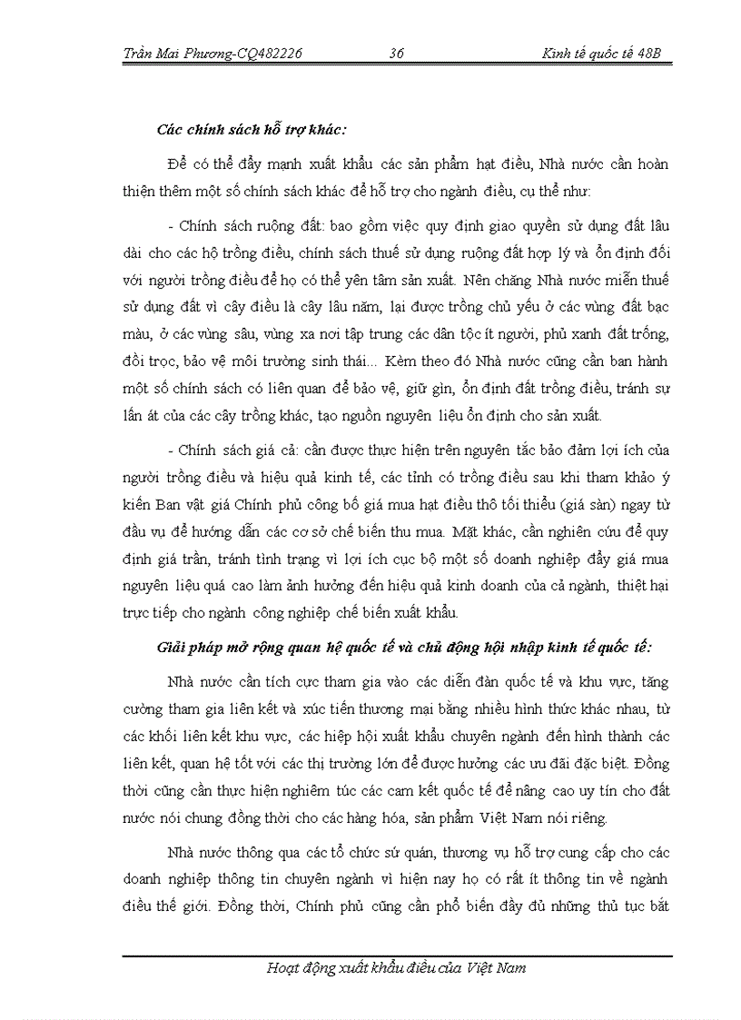 image for page Hoạt động xuất khẩu Điều của Việt Nam