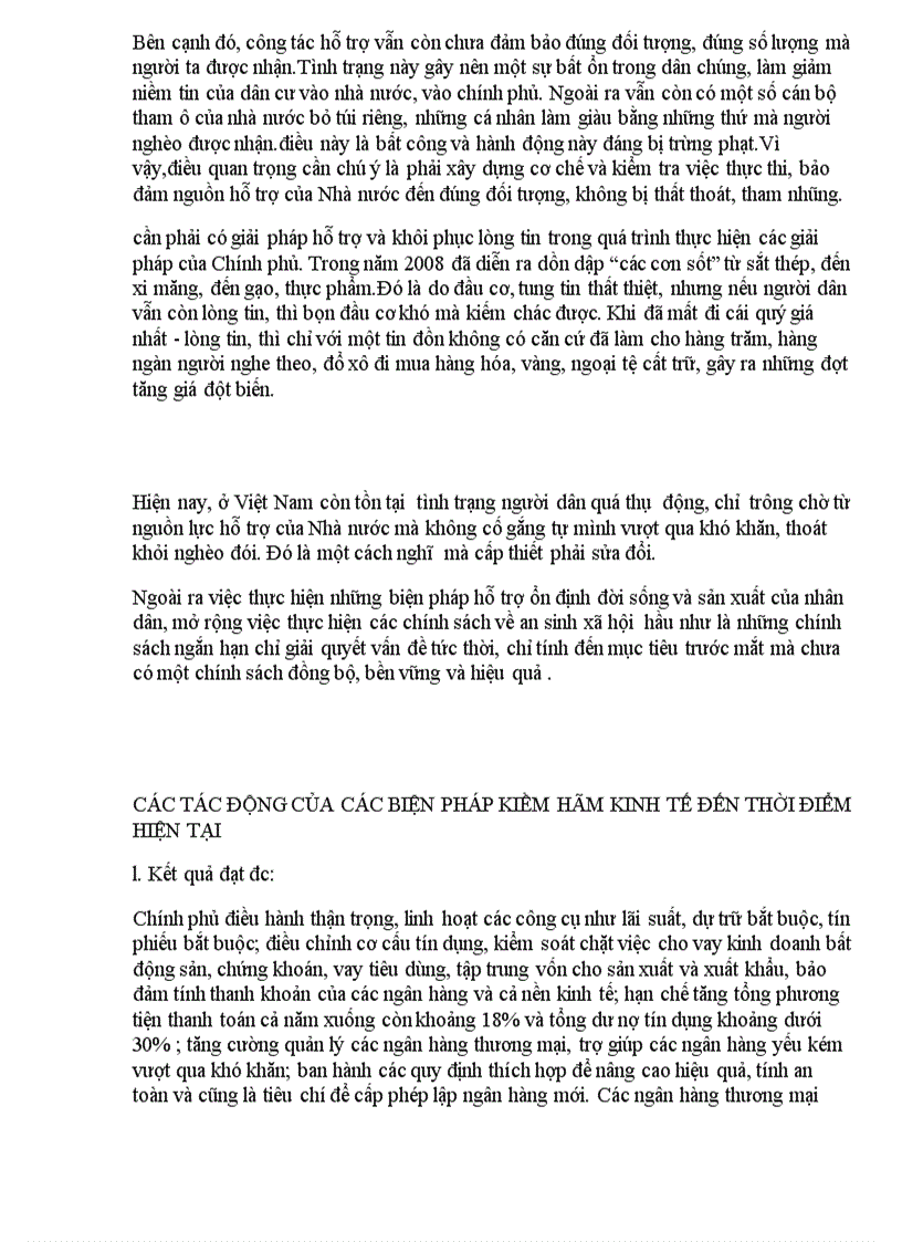 image for page Trình bày các biện pháp kiềm chế lạm phát của Việt Nam trong năm 2008 và tác động của các biện pháp đó đối với nền kinh tế