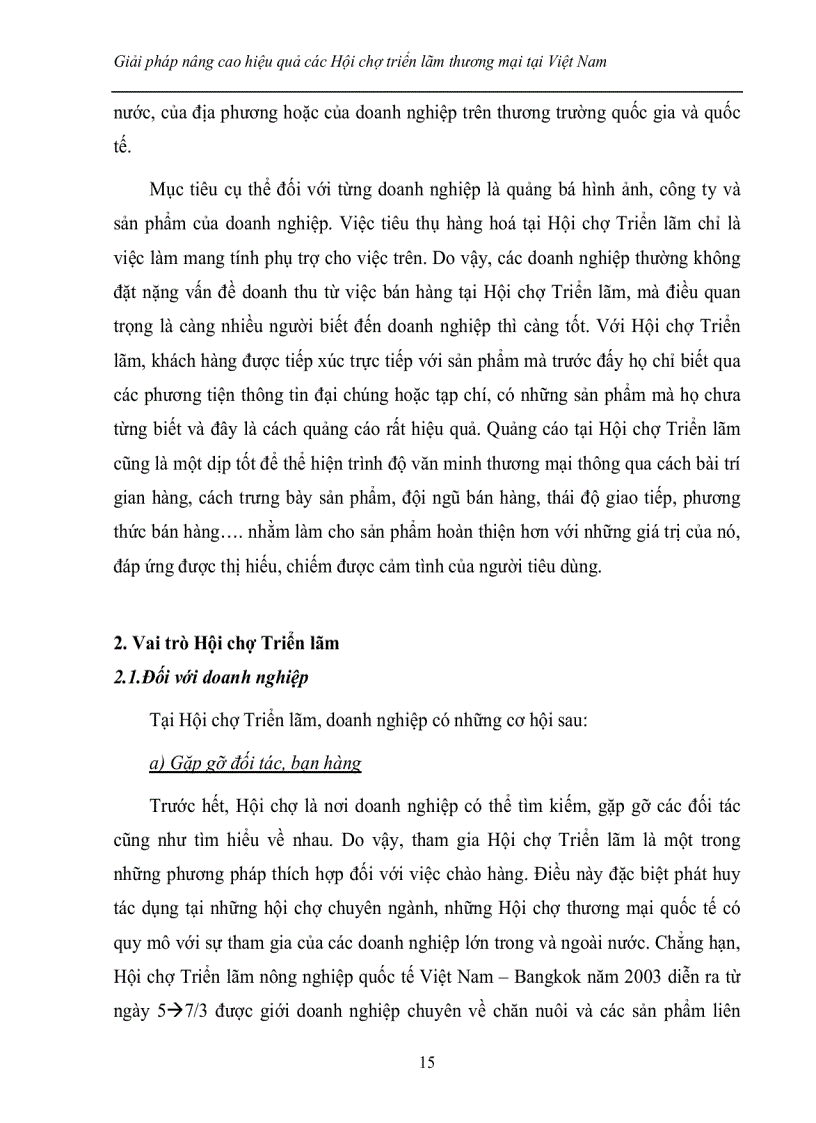 image for page Giải pháp nâng cao hiệu quả Hội chợ Triển lãm tại Việt Nam