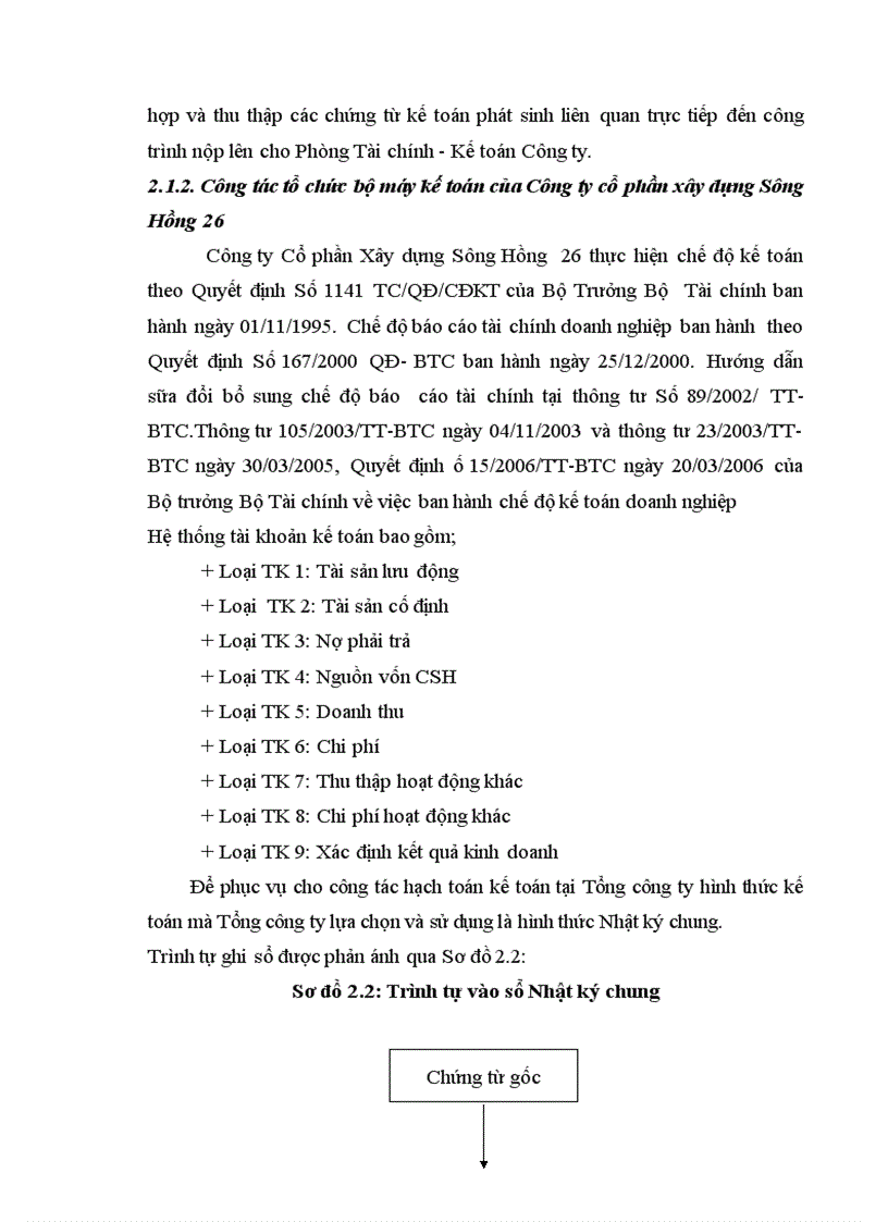 image for page Thực trạng công tác kế toán tiền lương và các khoản trích theo lương kế toán thanh toán tại Công ty cổ phần xây dựng Sông Hồng 26