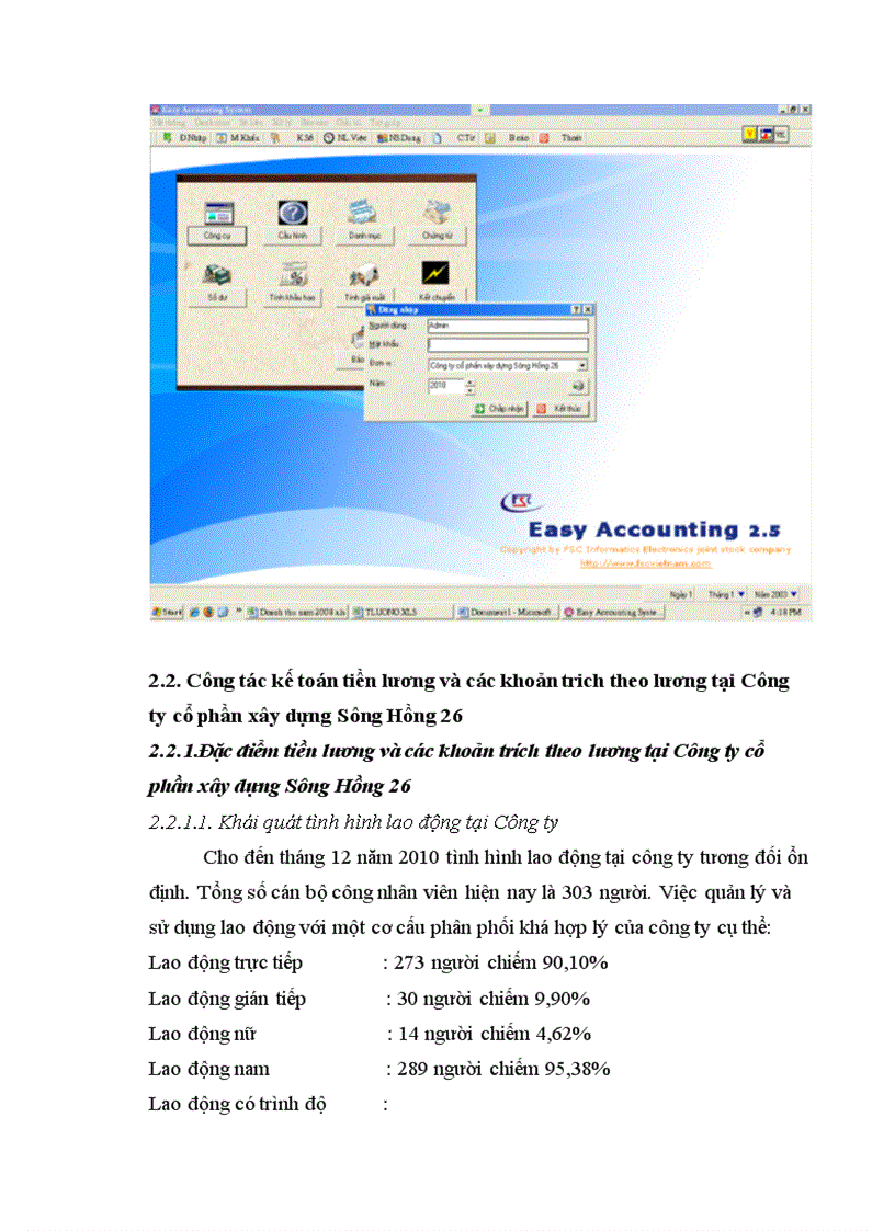 image for page Thực trạng công tác kế toán tiền lương và các khoản trích theo lương kế toán thanh toán tại Công ty cổ phần xây dựng Sông Hồng 26