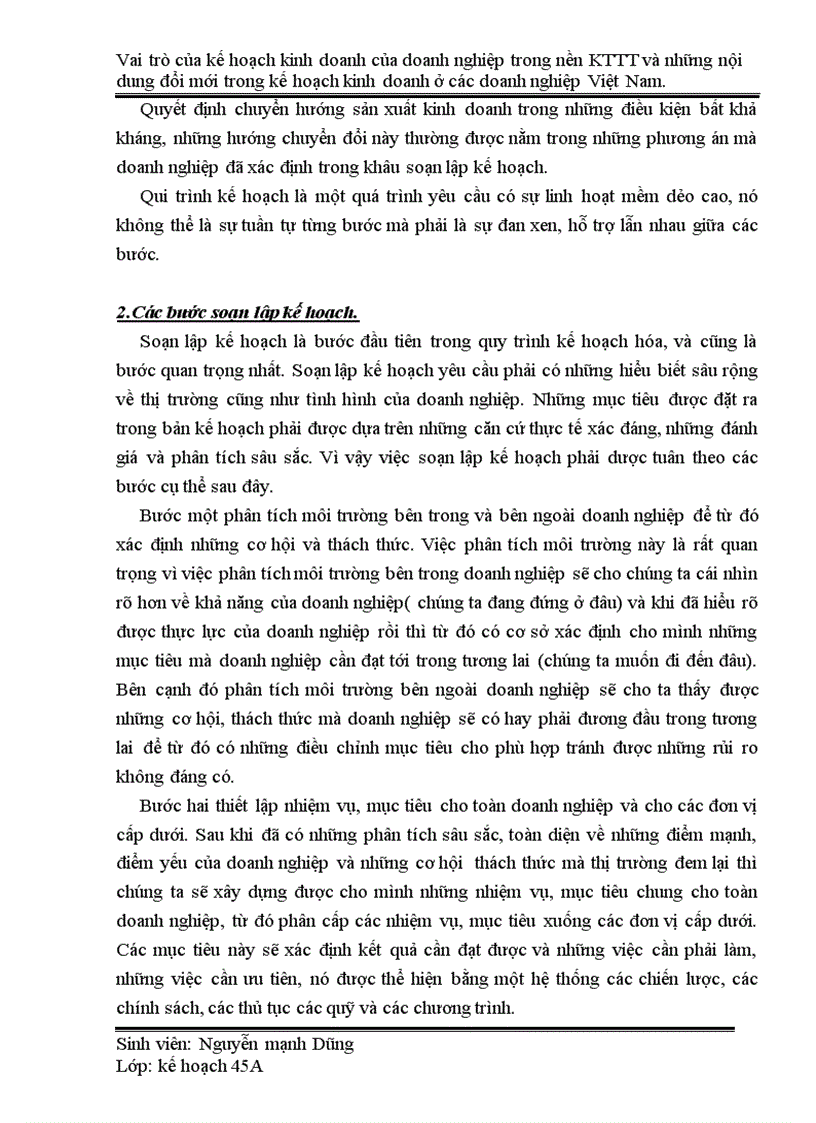 image for page Quy trình và các bước lập kế hoạch trong doanh nghiệp