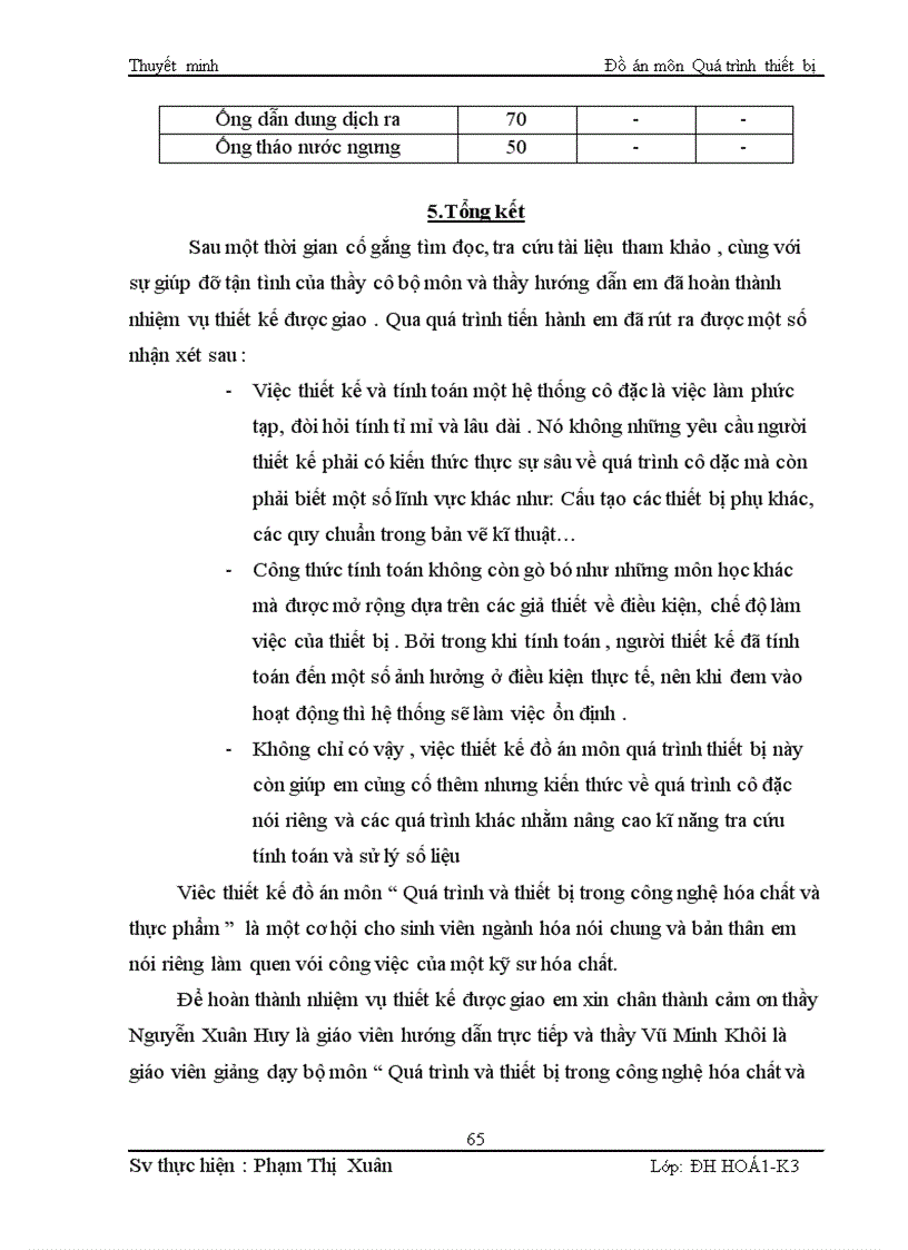image for page Thiết kế hệ thống cô đặc hai nồi xuôi chiều thiết bị cô đặc ống tuần hoàn ngoài dùng cho cô đặc dung dịch KOH với năng suất 11000 kg h