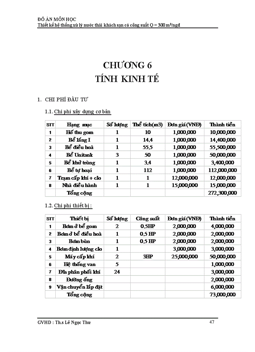 image for page Thiết kế hệ thống xử lý nước thải khách sạn có công suất Q 300 m3ngđ