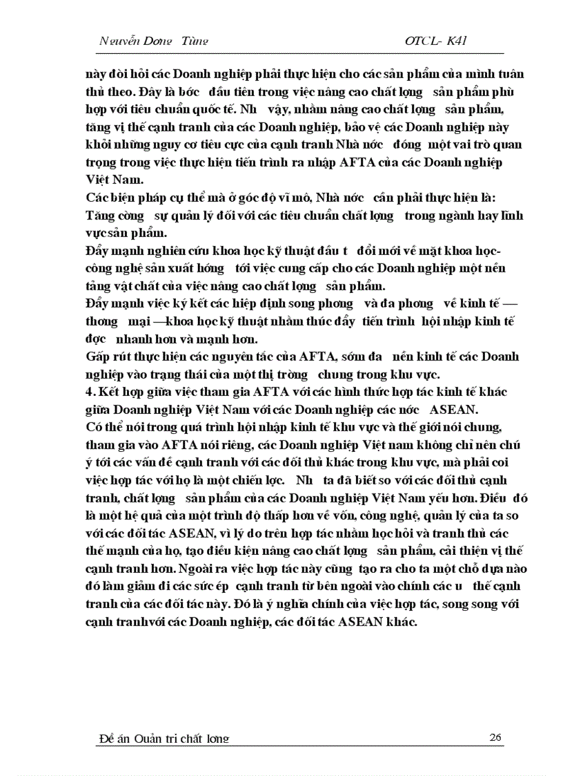 image for page Vai trò của chất lượng sản phẩm trong hội nhập kinh tế khu vực và thế giới
