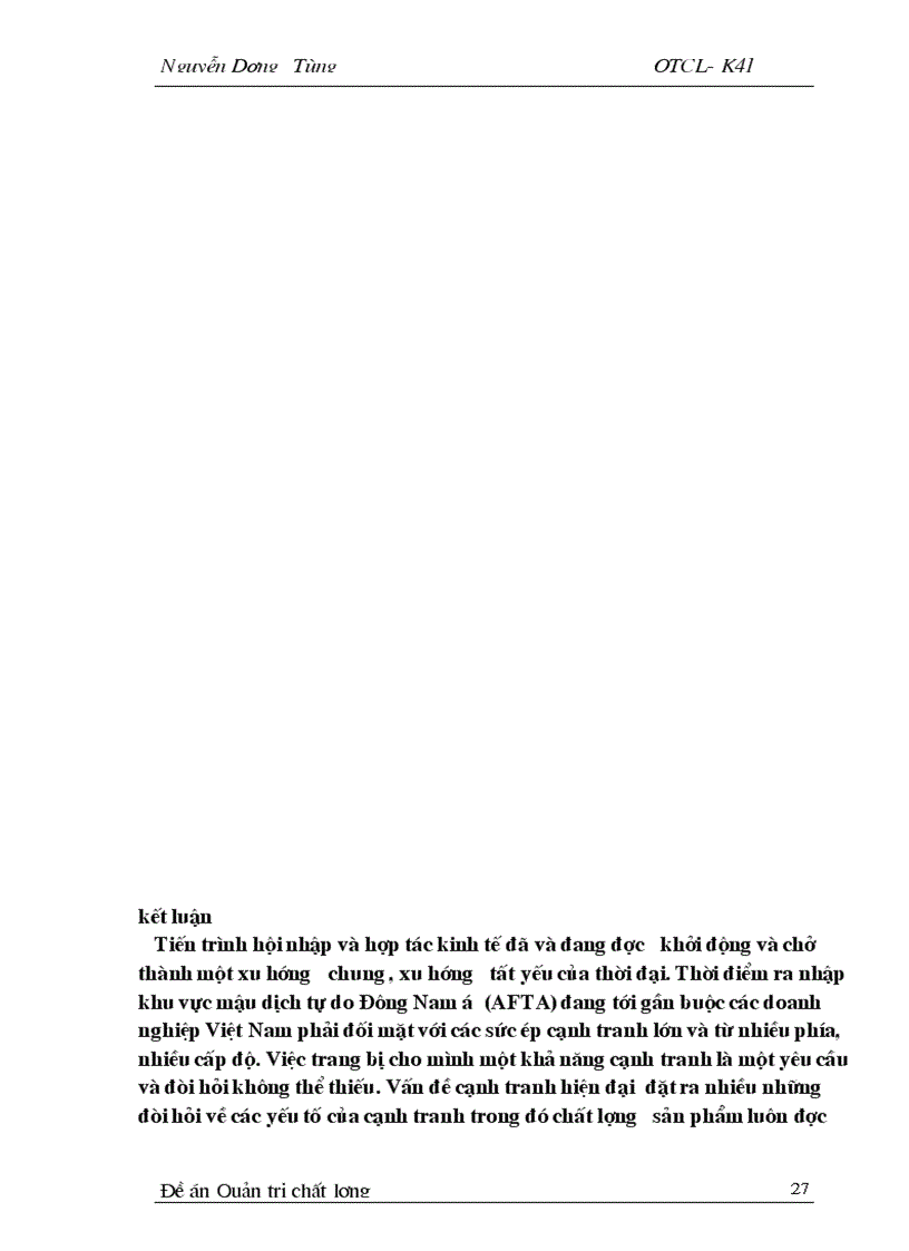 image for page Vai trò của chất lượng sản phẩm trong hội nhập kinh tế khu vực và thế giới