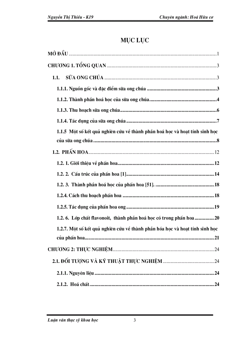 image for page Nghiên cứu thành phần hoá học và hoạt tính sinh học của sữa ong chúa và phấn hoa