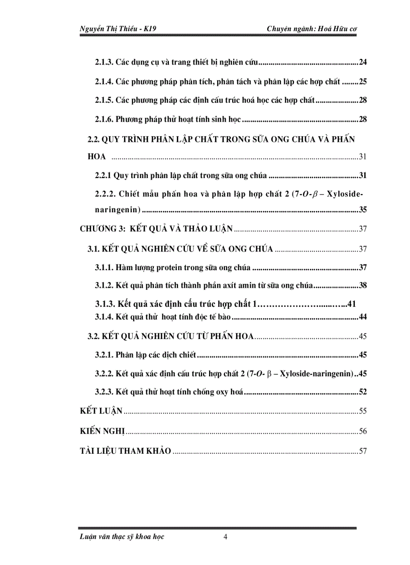 image for page Nghiên cứu thành phần hoá học và hoạt tính sinh học của sữa ong chúa và phấn hoa