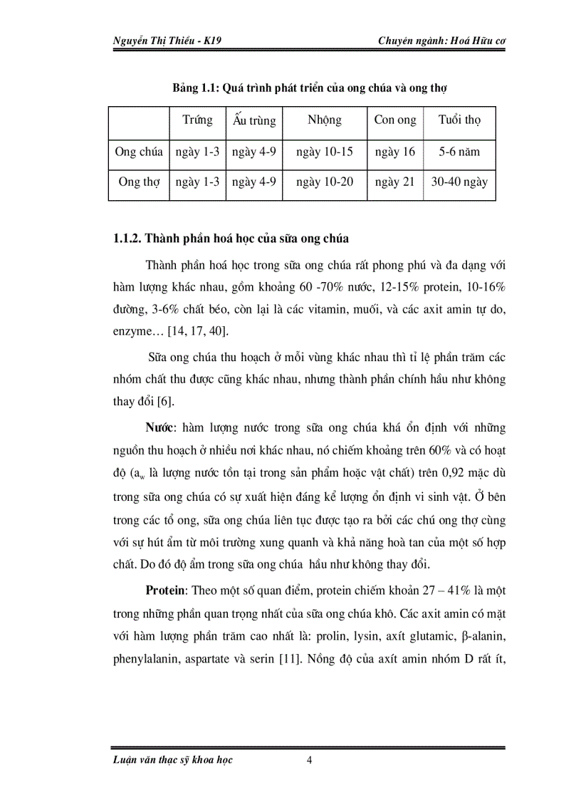 image for page Nghiên cứu thành phần hoá học và hoạt tính sinh học của sữa ong chúa và phấn hoa