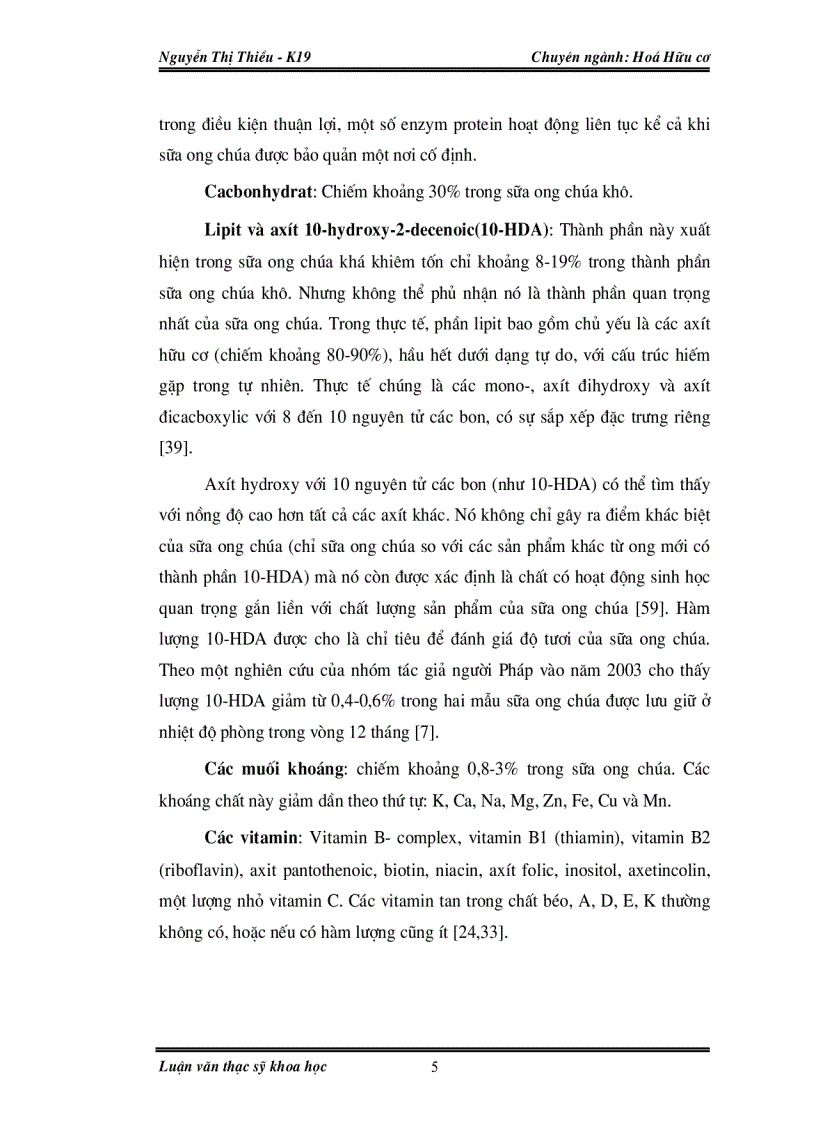 image for page Nghiên cứu thành phần hoá học và hoạt tính sinh học của sữa ong chúa và phấn hoa