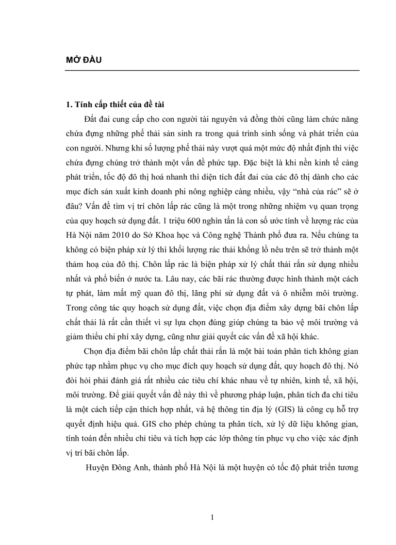image for page Ứng dụng GIS và phương pháp phân tích đa chỉ tiêu lựa chọn địa điểm bố trí bãi chôn lấp chất thải rắn sinh hoạt phục vụ quy hoạch sử dụng đất
