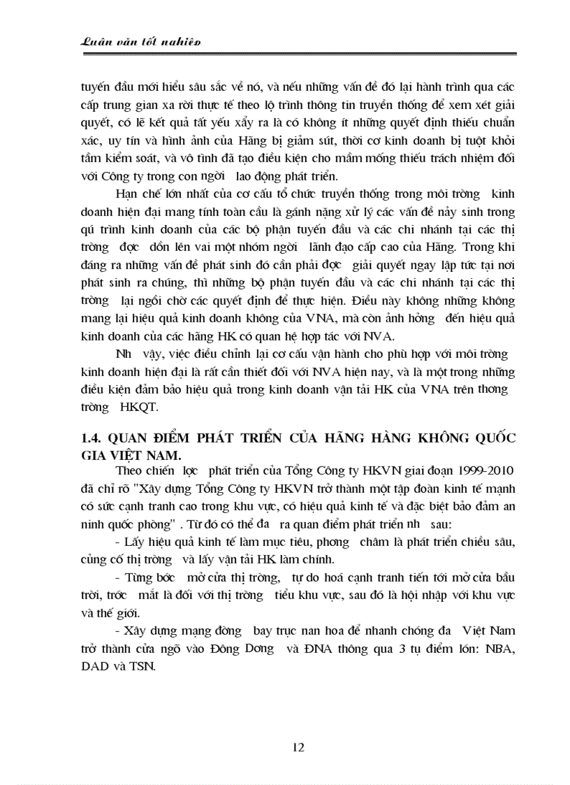 image for page Hoạt động kinh doanh của hãng hàng không việt nam