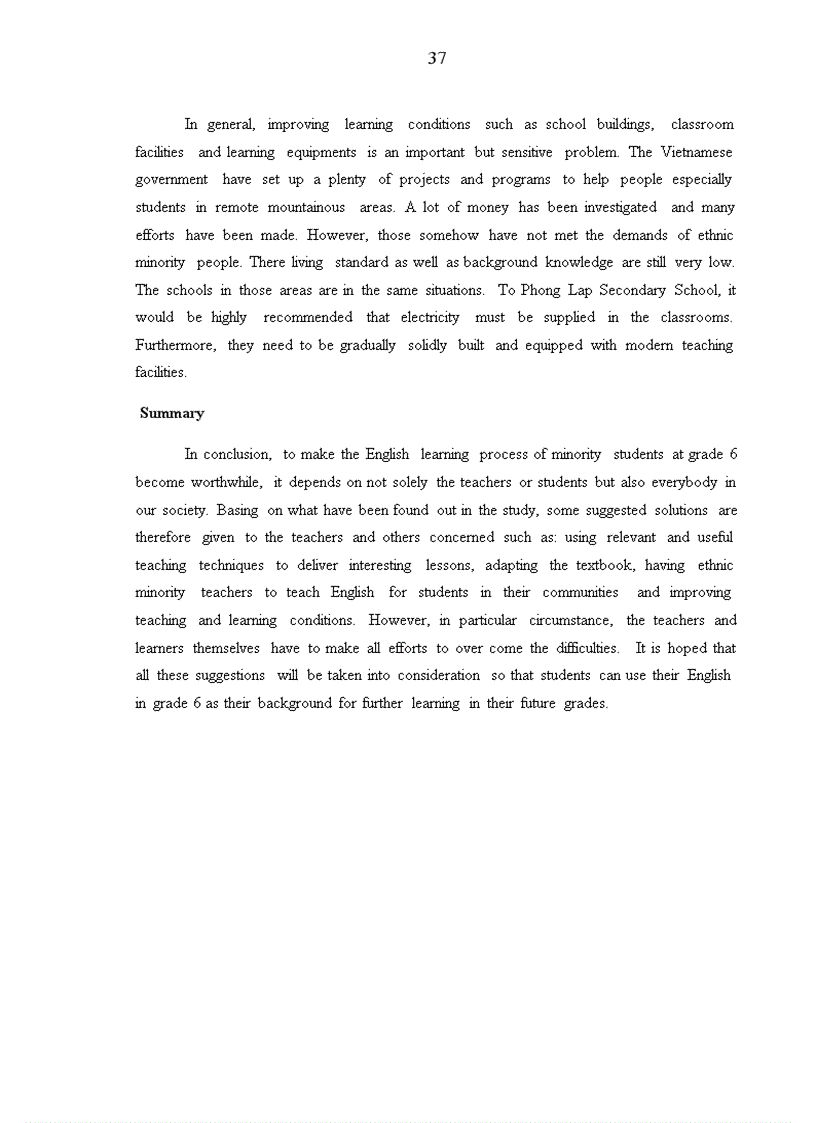 image for page Astudy on some major factors affecting English learning of grade 6 ethnic minority students of a mountainous secondary school to help them learn bett