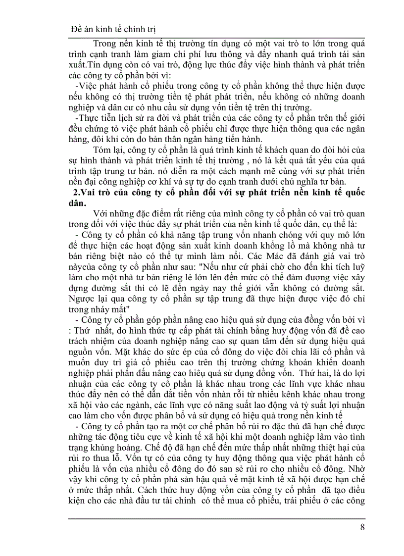 image for page Công ty cổ phần và vai trò của nó trong phát triển kinh tế ở nước ta hiện nay