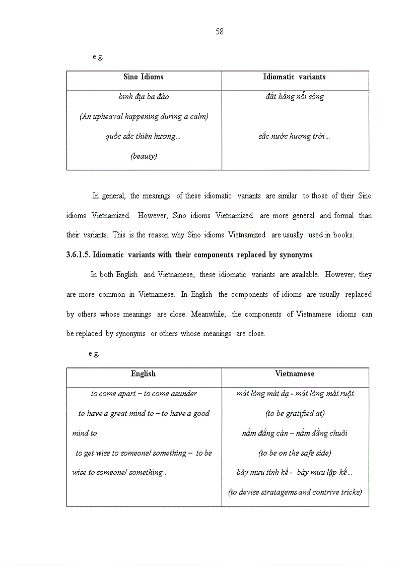 image for page Astudy on idiomatic variants and synonymous idioms in english and vietnamese