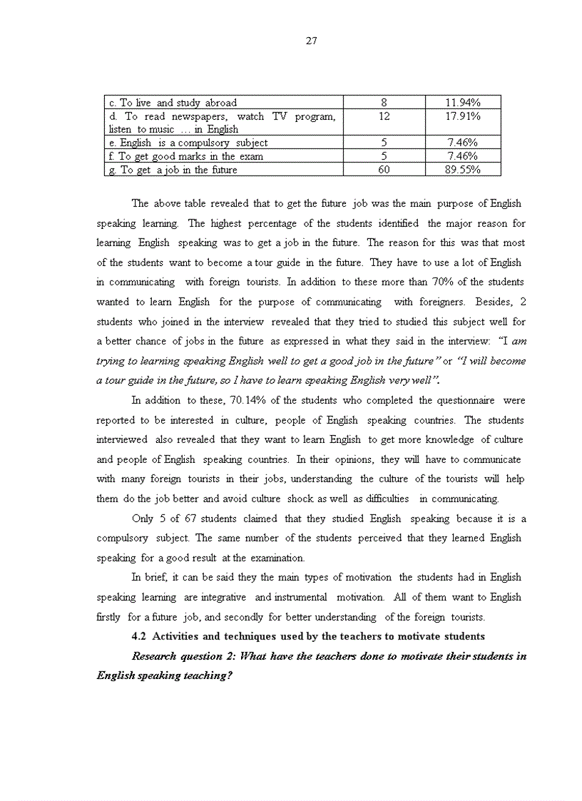 image for page Motivation in learning english speaking of the second year tourism major students at tourism and foreign language department sao do college of indust