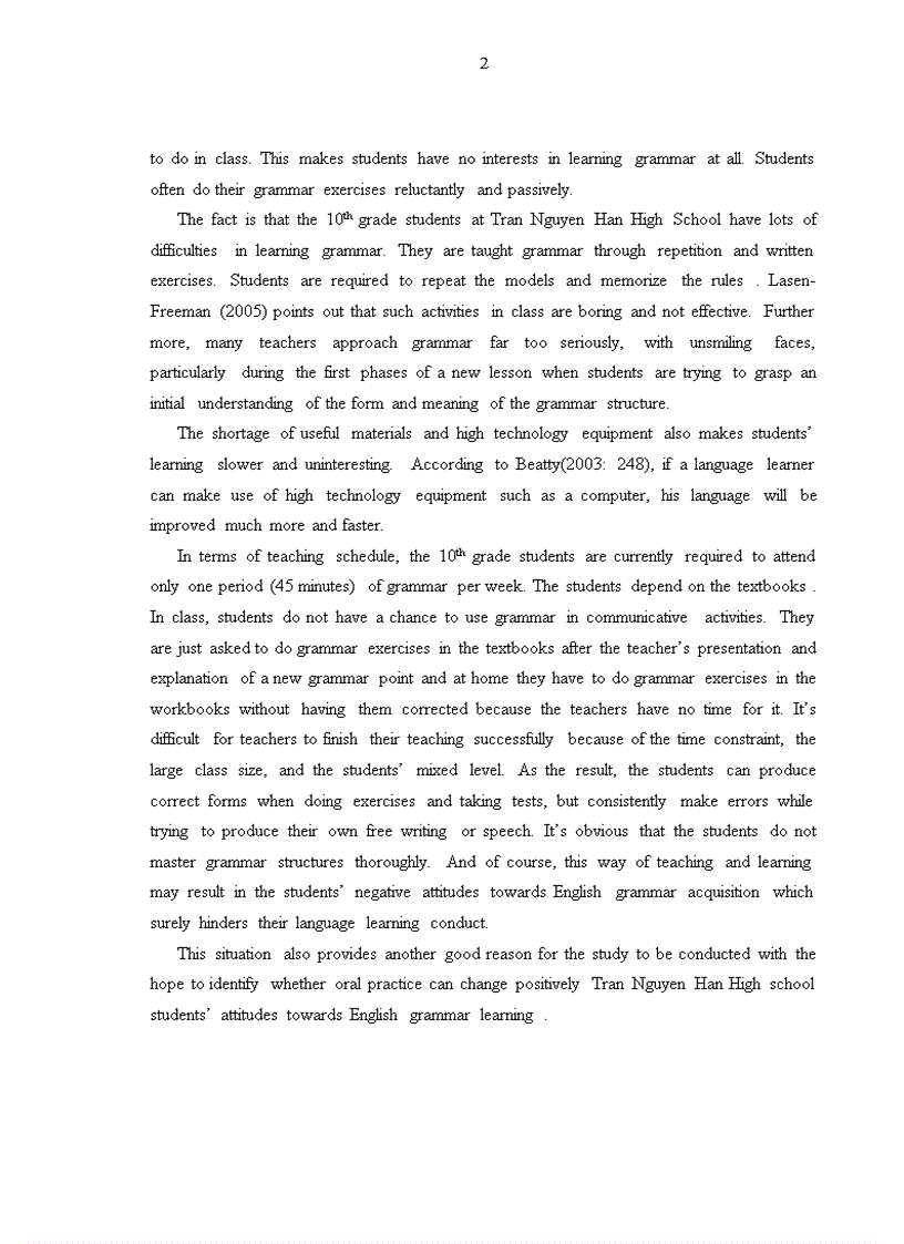 image for page ASTUDY ON HOW ORAL GRAMMAR PRACTICE CAN CHANGE TRAN NGUYEN HAN 10th graders attitudes towards grammar learning