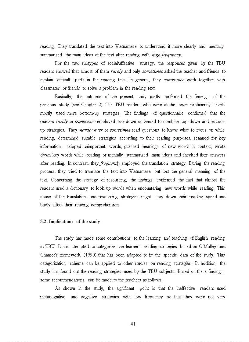 image for page An investigation into english reading strategies employed by ethnic minority junior first year english major students at tay bac university