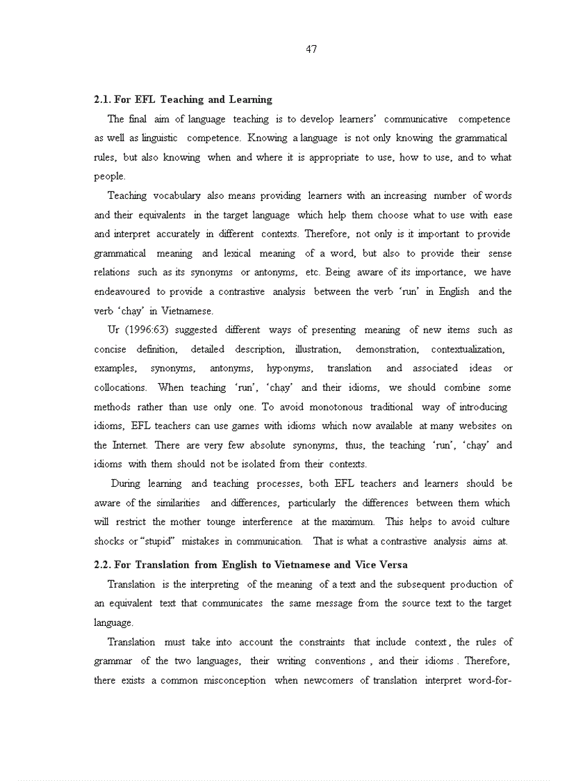 image for page Acontrastive analysis between the verb run in english and the verb chạy in vietnamese