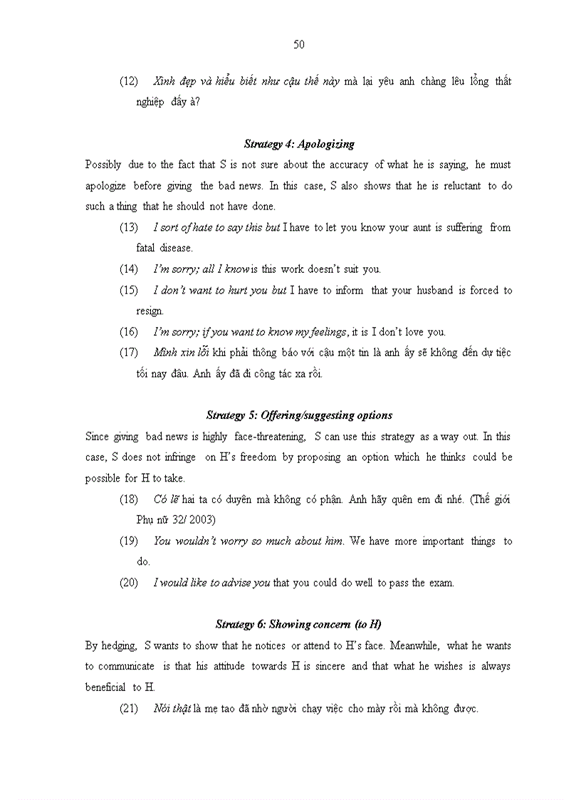 image for page Avietnamese english cross cultural study of the use of hedging before giving bad news
