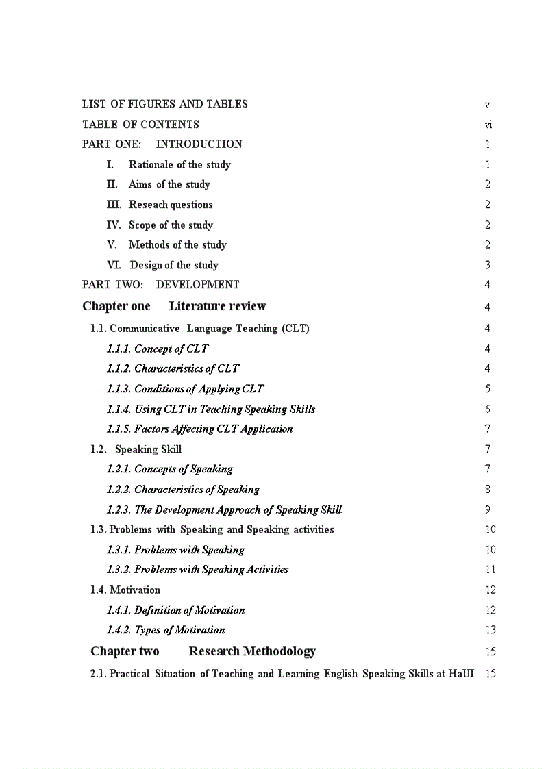 image for page An investigation into the reality of teaching and learning speaking skills to the 2nd year non major english students at pre intermediate level of pro