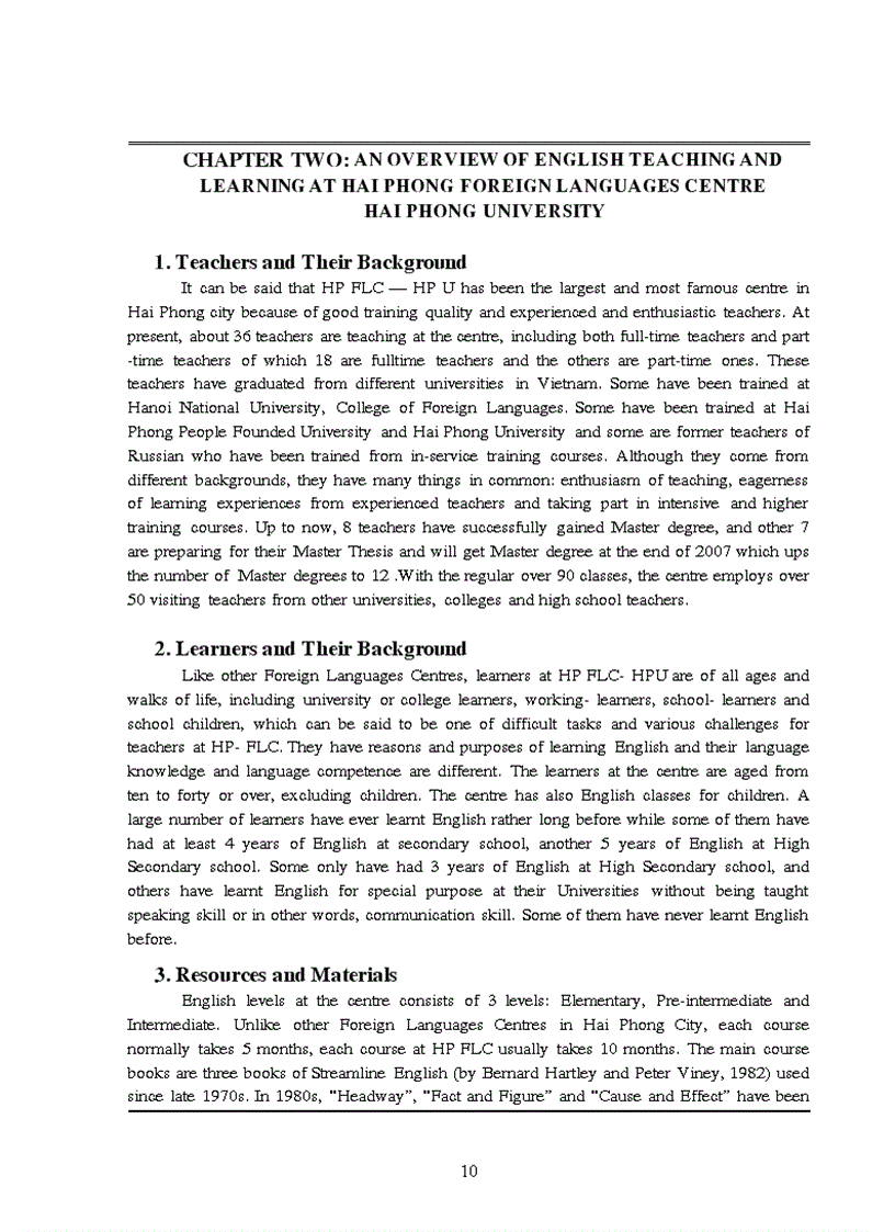 image for page How to maximize part time students involvement in English speaking lessons at Hai Phong Foreign Languages Centre