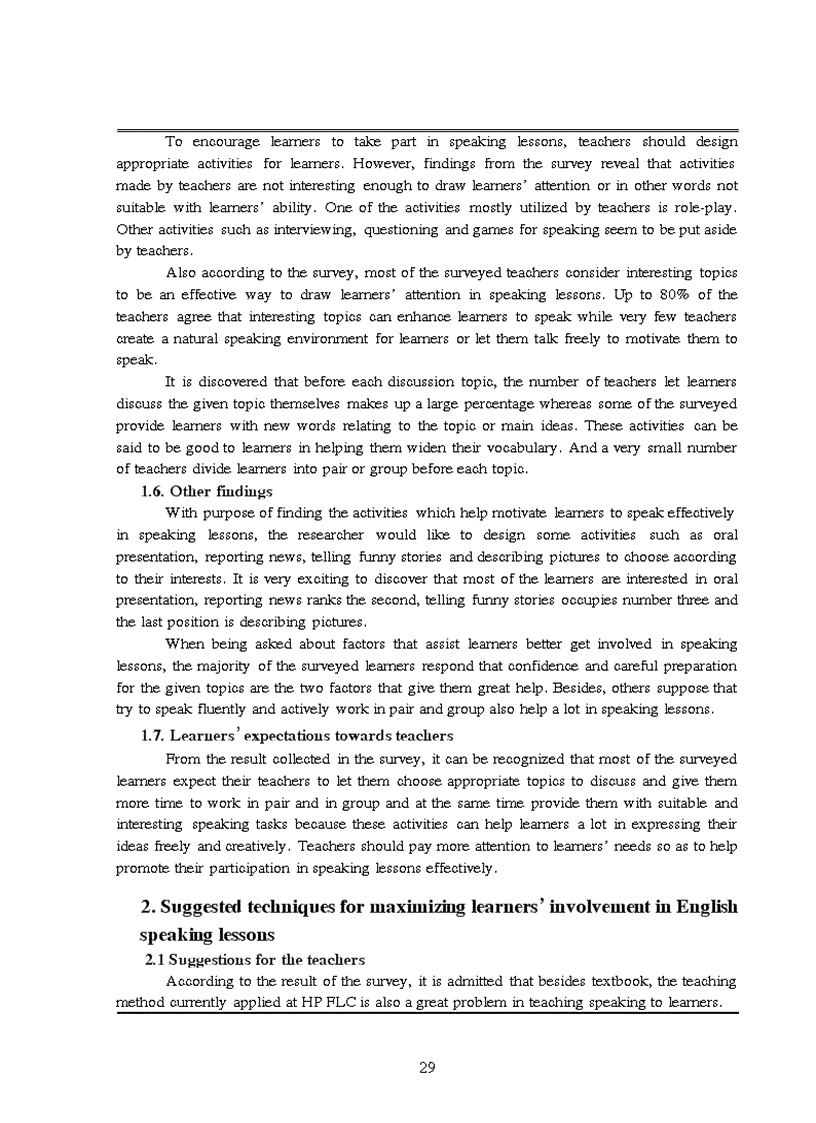 image for page How to maximize part time students involvement in English speaking lessons at Hai Phong Foreign Languages Centre