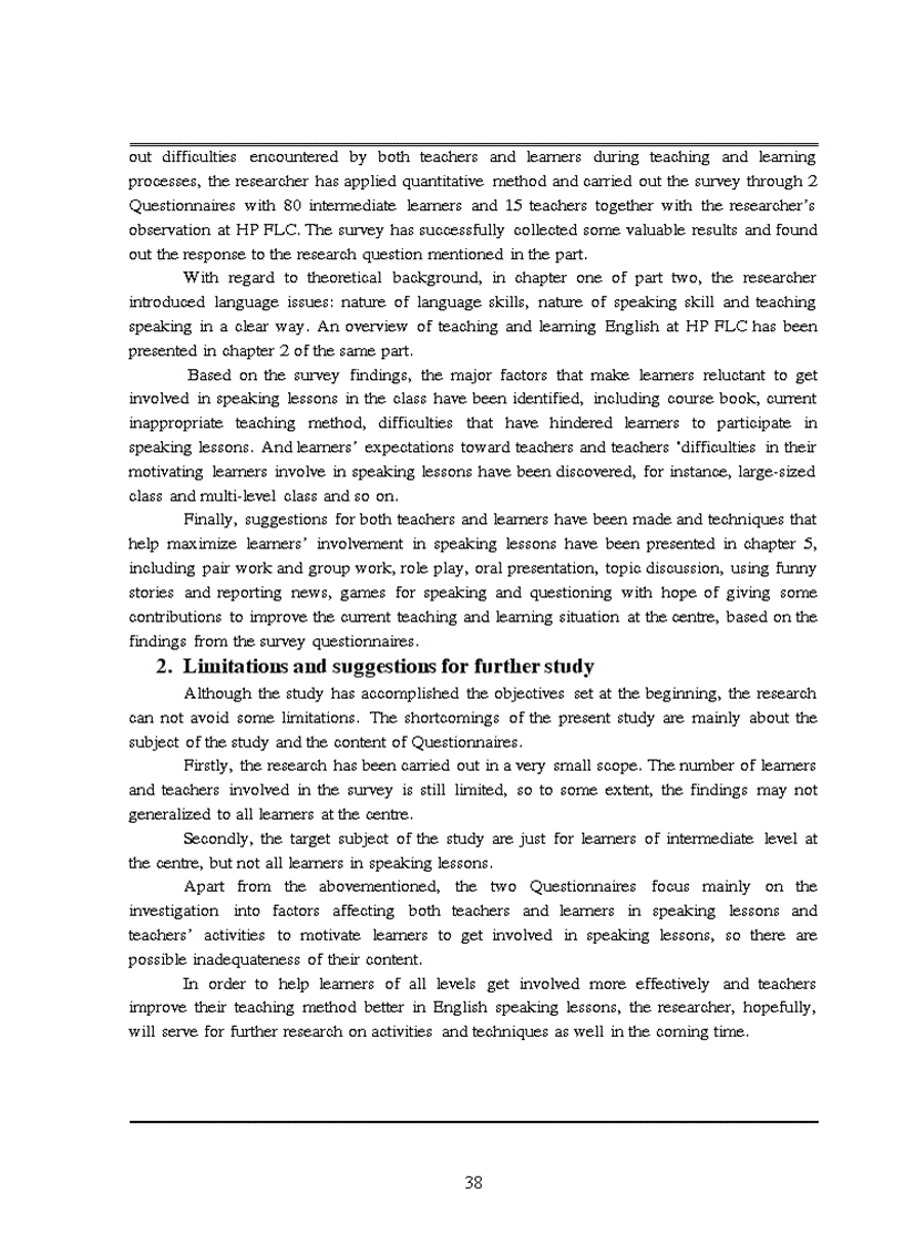 image for page How to maximize part time students involvement in English speaking lessons at Hai Phong Foreign Languages Centre