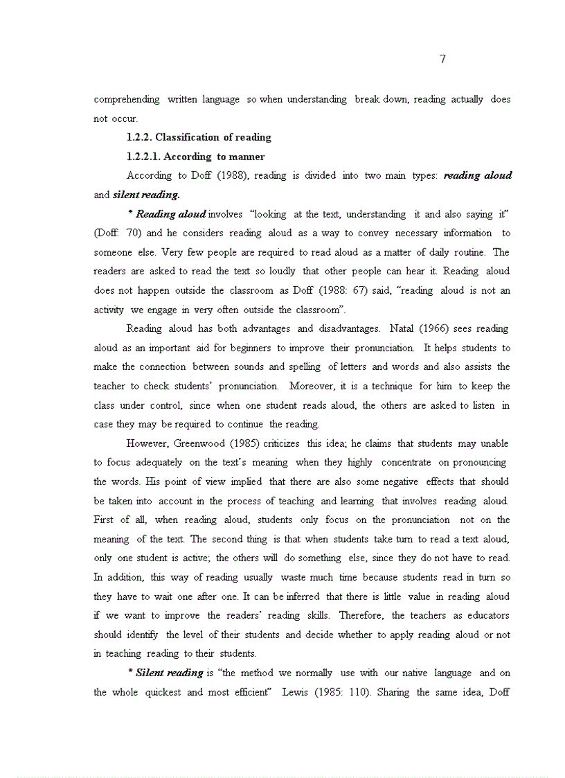 image for page Astudy on possible effective pre reading activities to improve reading skills for 2nd year english majors at the military science academy