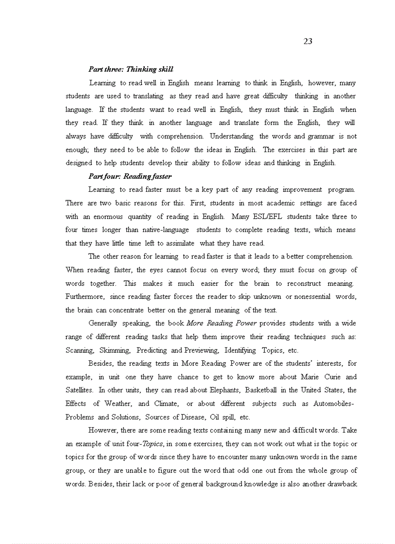 image for page Astudy on possible effective pre reading activities to improve reading skills for 2nd year english majors at the military science academy